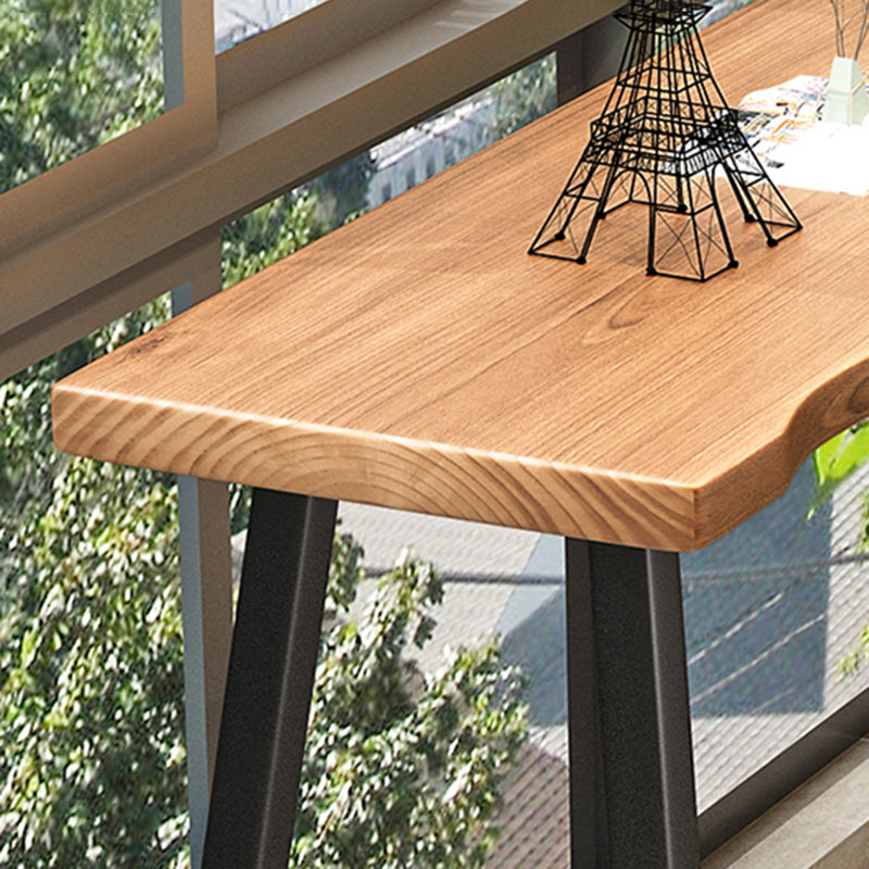 Solid Wood Natural Bistro Accent Dining Table Modern Rectangle Footrest Pub Table Clearhalo 'Bar Furniture' 'Bar Tables' 'bar_tables' 'Furniture' 'furniture_bar_tables' 'Kitchen & Dining Furniture' 'kitchen&dining_furn' 'kitchen' 4240826