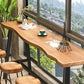 Solid Wood Natural Bistro Accent Dining Table Modern Rectangle Footrest Pub Table Clearhalo 'Bar Furniture' 'Bar Tables' 'bar_tables' 'Furniture' 'furniture_bar_tables' 'Kitchen & Dining Furniture' 'kitchen&dining_furn' 'kitchen' 4240827