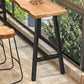 Solid Wood Natural Bistro Accent Dining Table Modern Rectangle Footrest Pub Table Clearhalo 'Bar Furniture' 'Bar Tables' 'bar_tables' 'Furniture' 'furniture_bar_tables' 'Kitchen & Dining Furniture' 'kitchen&dining_furn' 'kitchen' 4240828