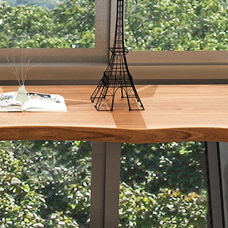 Solid Wood Natural Bistro Accent Dining Table Modern Rectangle Footrest Pub Table Clearhalo 'Bar Furniture' 'Bar Tables' 'bar_tables' 'Furniture' 'furniture_bar_tables' 'Kitchen & Dining Furniture' 'kitchen&dining_furn' 'kitchen' 4240829