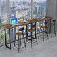 Modern Bar Dining Table Indoor Rectangle Wood Bar Table Sled Base in Black Clearhalo 'Bar Furniture' 'Bar Tables' 'bar_tables' 'Furniture' 'furniture_bar_tables' 'Kitchen & Dining Furniture' 'kitchen&dining_furn' 'kitchen' 4240844