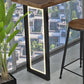 Modern Bar Dining Table Indoor Rectangle Wood Bar Table Sled Base in Black Clearhalo 'Bar Furniture' 'Bar Tables' 'bar_tables' 'Furniture' 'furniture_bar_tables' 'Kitchen & Dining Furniture' 'kitchen&dining_furn' 'kitchen' 4240847