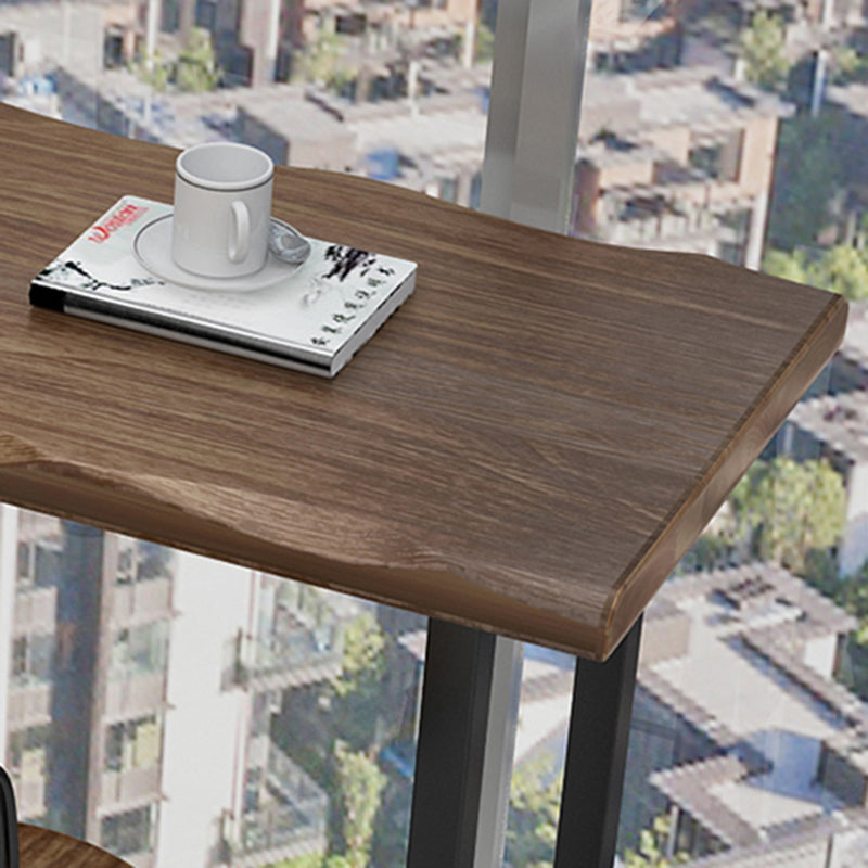 Modern Bar Dining Table Indoor Rectangle Wood Bar Table Sled Base in Black Clearhalo 'Bar Furniture' 'Bar Tables' 'bar_tables' 'Furniture' 'furniture_bar_tables' 'Kitchen & Dining Furniture' 'kitchen&dining_furn' 'kitchen' 4240849