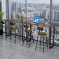 Modern Bar Dining Table Indoor Rectangle Wood Bar Table Sled Base in Black Clearhalo 'Bar Furniture' 'Bar Tables' 'bar_tables' 'Furniture' 'furniture_bar_tables' 'Kitchen & Dining Furniture' 'kitchen&dining_furn' 'kitchen' 4240851