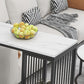 Living Room Modern Patio Bar Table Marble Rectangle 2-shelf Sled Bistro Bar Desk Clearhalo 'Bar Furniture' 'Bar Tables' 'bar_tables' 'Furniture' 'furniture_bar_tables' 'Kitchen & Dining Furniture' 'kitchen&dining_furn' 'kitchen' 4240867