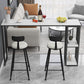 Living Room Modern Patio Bar Table Marble Rectangle 2-shelf Sled Bistro Bar Desk Clearhalo 'Bar Furniture' 'Bar Tables' 'bar_tables' 'Furniture' 'furniture_bar_tables' 'Kitchen & Dining Furniture' 'kitchen&dining_furn' 'kitchen' 4240871