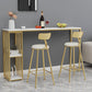 Living Room Modern Patio Bar Table Marble Rectangle 2-shelf Sled Bistro Bar Desk Clearhalo 'Bar Furniture' 'Bar Tables' 'bar_tables' 'Furniture' 'furniture_bar_tables' 'Kitchen & Dining Furniture' 'kitchen&dining_furn' 'kitchen' 4240875