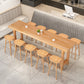 Modern Bar Dining Table Indoor Rectangle Wood Bar Table Trestle Base in Light Brown Clearhalo 'Bar Furniture' 'Bar Tables' 'bar_tables' 'Furniture' 'furniture_bar_tables' 'Kitchen & Dining Furniture' 'kitchen&dining_furn' 'kitchen' 4240896