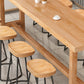 Modern Bar Dining Table Indoor Rectangle Wood Bar Table Trestle Base in Light Brown Clearhalo 'Bar Furniture' 'Bar Tables' 'bar_tables' 'Furniture' 'furniture_bar_tables' 'Kitchen & Dining Furniture' 'kitchen&dining_furn' 'kitchen' 4240904