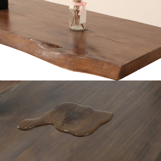 Contemporary Bar Dining Table Indoor Rectangle Wood Bar Table Sled Base in Brown Clearhalo 'Bar Furniture' 'Bar Tables' 'bar_tables' 'Furniture' 'furniture_bar_tables' 'Kitchen & Dining Furniture' 'kitchen&dining_furn' 'kitchen' 4240922