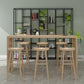 Modern Bar Dining Table Indoor Rectangle Wood Bar Table with Double Pedestal (only table) Clearhalo 'Bar Furniture' 'Bar Tables' 'bar_tables' 'Furniture' 'furniture_bar_tables' 'Kitchen & Dining Furniture' 'kitchen&dining_furn' 'kitchen' 4240969