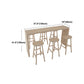Modern Bar Dining Table Indoor Rectangle Wood Bar Table with Double Pedestal (only table) Clearhalo 'Bar Furniture' 'Bar Tables' 'bar_tables' 'Furniture' 'furniture_bar_tables' 'Kitchen & Dining Furniture' 'kitchen&dining_furn' 'kitchen' 4240975