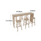 Modern Bar Dining Table Indoor Rectangle Wood Bar Table with Double Pedestal (only table) Clearhalo 'Bar Furniture' 'Bar Tables' 'bar_tables' 'Furniture' 'furniture_bar_tables' 'Kitchen & Dining Furniture' 'kitchen&dining_furn' 'kitchen' 4240977