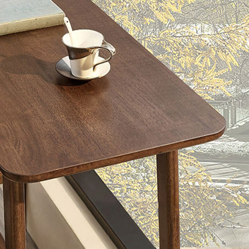 Contemporary Bar Dining Table Rectangle Wood Bar Table Trestle Base in Brown Clearhalo 'Bar Furniture' 'Bar Tables' 'bar_tables' 'Furniture' 'furniture_bar_tables' 'Kitchen & Dining Furniture' 'kitchen&dining_furn' 'kitchen' 4241046