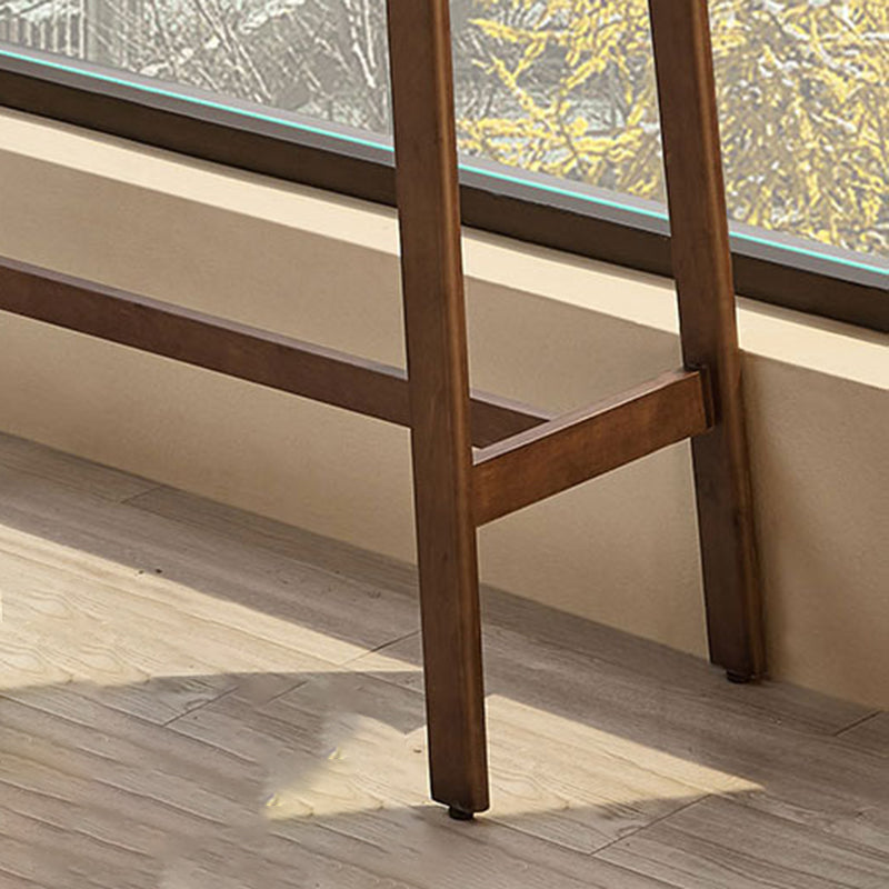 Contemporary Bar Dining Table Rectangle Wood Bar Table Trestle Base in Brown Clearhalo 'Bar Furniture' 'Bar Tables' 'bar_tables' 'Furniture' 'furniture_bar_tables' 'Kitchen & Dining Furniture' 'kitchen&dining_furn' 'kitchen' 4241049
