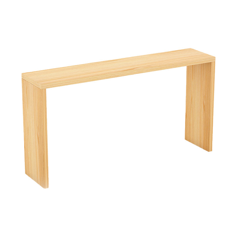 Indoor Natural Wood Bistro Table Modern Rectangle Sled Cocktail Bar Table Clearhalo 'Bar Furniture' 'Bar Tables' 'bar_tables' 'Furniture' 'furniture_bar_tables' 'Kitchen & Dining Furniture' 'kitchen&dining_furn' 'kitchen' 4241079