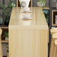 Indoor Natural Wood Bistro Table Modern Rectangle Sled Cocktail Bar Table Clearhalo 'Bar Furniture' 'Bar Tables' 'bar_tables' 'Furniture' 'furniture_bar_tables' 'Kitchen & Dining Furniture' 'kitchen&dining_furn' 'kitchen' 4241080