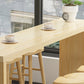 Indoor Natural Wood Bistro Table Modern Rectangle Sled Cocktail Bar Table Clearhalo 'Bar Furniture' 'Bar Tables' 'bar_tables' 'Furniture' 'furniture_bar_tables' 'Kitchen & Dining Furniture' 'kitchen&dining_furn' 'kitchen' 4241081