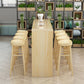 Indoor Natural Wood Bistro Table Modern Rectangle Sled Cocktail Bar Table Clearhalo 'Bar Furniture' 'Bar Tables' 'bar_tables' 'Furniture' 'furniture_bar_tables' 'Kitchen & Dining Furniture' 'kitchen&dining_furn' 'kitchen' 4241084
