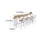 Wood Pub Table Natural Modern Footrest Trestle Pub Height Dining Table (only table) Clearhalo 'Bar Furniture' 'Bar Tables' 'bar_tables' 'Furniture' 'furniture_bar_tables' 'Kitchen & Dining Furniture' 'kitchen&dining_furn' 'kitchen' 4241102