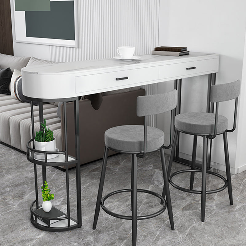 Living Room Pub Bar Table Contemporary Sled Storage Counter Wine Table Clearhalo 'Bar Furniture' 'Bar Tables' 'bar_tables' 'Furniture' 'furniture_bar_tables' 'Kitchen & Dining Furniture' 'kitchen&dining_furn' 'kitchen' 4241114