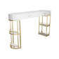 Living Room Pub Bar Table Contemporary Sled Storage Counter Wine Table Gold 4 Clearhalo 'Bar Furniture' 'Bar Tables' 'bar_tables' 'Furniture' 'furniture_bar_tables' 'Kitchen & Dining Furniture' 'kitchen&dining_furn' 'kitchen' 4241116