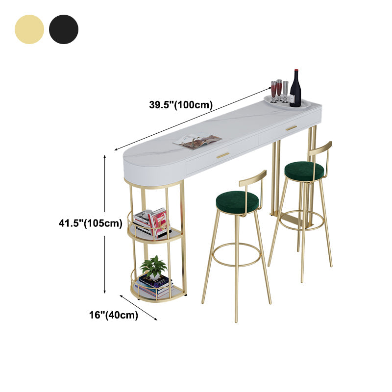 Living Room Pub Bar Table Contemporary Sled Storage Counter Wine Table Clearhalo 'Bar Furniture' 'Bar Tables' 'bar_tables' 'Furniture' 'furniture_bar_tables' 'Kitchen & Dining Furniture' 'kitchen&dining_furn' 'kitchen' 4241123