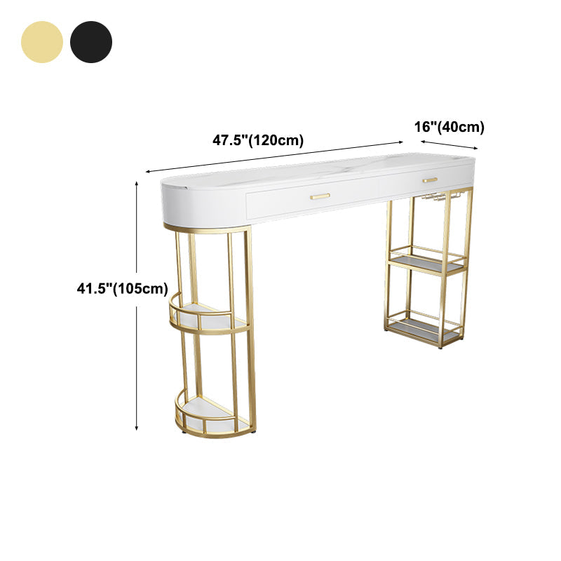 Living Room Pub Bar Table Contemporary Sled Storage Counter Wine Table Clearhalo 'Bar Furniture' 'Bar Tables' 'bar_tables' 'Furniture' 'furniture_bar_tables' 'Kitchen & Dining Furniture' 'kitchen&dining_furn' 'kitchen' 4241126