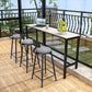 Black Trestle Cocktail Bar Table Rectangle Footrest Indoor Bar Wine Table (only table) Clearhalo 'Bar Furniture' 'Bar Tables' 'bar_tables' 'Furniture' 'furniture_bar_tables' 'Kitchen & Dining Furniture' 'kitchen&dining_furn' 'kitchen' 4241128