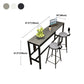 Black Trestle Cocktail Bar Table Rectangle Footrest Indoor Bar Wine Table (only table) Clearhalo 'Bar Furniture' 'Bar Tables' 'bar_tables' 'Furniture' 'furniture_bar_tables' 'Kitchen & Dining Furniture' 'kitchen&dining_furn' 'kitchen' 4241135