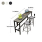 Black Trestle Cocktail Bar Table Rectangle Footrest Indoor Bar Wine Table (only table) Clearhalo 'Bar Furniture' 'Bar Tables' 'bar_tables' 'Furniture' 'furniture_bar_tables' 'Kitchen & Dining Furniture' 'kitchen&dining_furn' 'kitchen' 4241138