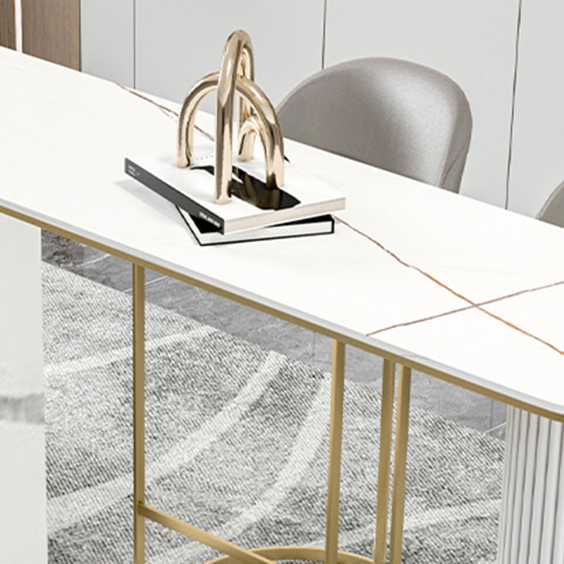 Contemporary Bar Dining Table Indoor Bar Height Cocktail Table with Iron Base Clearhalo 'Bar Furniture' 'Bar Tables' 'bar_tables' 'Furniture' 'furniture_bar_tables' 'Kitchen & Dining Furniture' 'kitchen&dining_furn' 'kitchen' 4241163