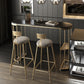 Contemporary Counter Height Dining Table Marble Oval Storage Bistro Table (only table) Clearhalo 'Bar Furniture' 'Bar Tables' 'bar_tables' 'Furniture' 'furniture_bar_tables' 'Kitchen & Dining Furniture' 'kitchen&dining_furn' 'kitchen' 4241193
