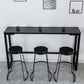 Contemporary Bar Dining Table Indoor Rectangle Bar Table with Iron Base Clearhalo 'Bar Furniture' 'Bar Tables' 'bar_tables' 'Furniture' 'furniture_bar_tables' 'Kitchen & Dining Furniture' 'kitchen&dining_furn' 'kitchen' 4241210