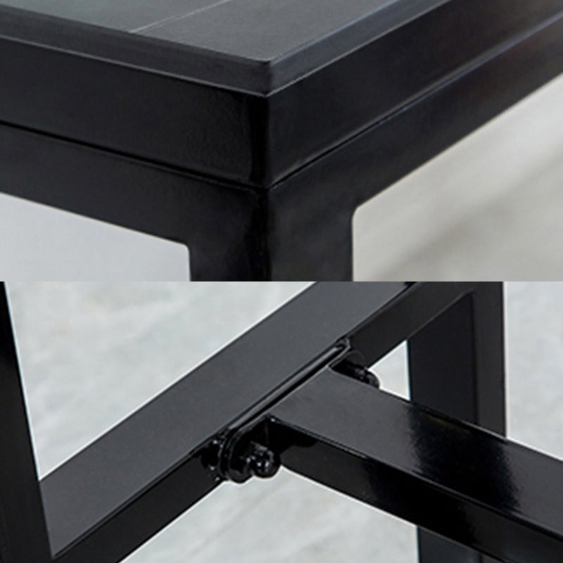 Contemporary Bar Dining Table Indoor Rectangle Bar Table with Iron Base Clearhalo 'Bar Furniture' 'Bar Tables' 'bar_tables' 'Furniture' 'furniture_bar_tables' 'Kitchen & Dining Furniture' 'kitchen&dining_furn' 'kitchen' 4241213