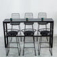 Contemporary Bar Dining Table Indoor Rectangle Bar Table with Iron Base Clearhalo 'Bar Furniture' 'Bar Tables' 'bar_tables' 'Furniture' 'furniture_bar_tables' 'Kitchen & Dining Furniture' 'kitchen&dining_furn' 'kitchen' 4241214