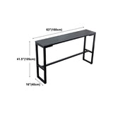 Contemporary Bar Dining Table Indoor Rectangle Bar Table with Iron Base Clearhalo 'Bar Furniture' 'Bar Tables' 'bar_tables' 'Furniture' 'furniture_bar_tables' 'Kitchen & Dining Furniture' 'kitchen&dining_furn' 'kitchen' 4241219
