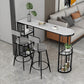Indoor Stone Sled Cocktail Bar Table Modern Fixed Table Storage Bar Height Table Clearhalo 'Bar Furniture' 'Bar Tables' 'bar_tables' 'Furniture' 'furniture_bar_tables' 'Kitchen & Dining Furniture' 'kitchen&dining_furn' 'kitchen' 4241251