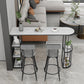 Indoor Stone Sled Cocktail Bar Table Modern Fixed Table Storage Bar Height Table Clearhalo 'Bar Furniture' 'Bar Tables' 'bar_tables' 'Furniture' 'furniture_bar_tables' 'Kitchen & Dining Furniture' 'kitchen&dining_furn' 'kitchen' 4241254