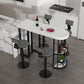 Marble Stone Indoor White Bistro Bar Table Storage Fixed Table Modern Counter Wine Table Clearhalo 'Bar Furniture' 'Bar Tables' 'bar_tables' 'Furniture' 'furniture_bar_tables' 'Kitchen & Dining Furniture' 'kitchen&dining_furn' 'kitchen' 4241282