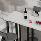 Marble Stone Indoor White Bistro Bar Table Storage Fixed Table Modern Counter Wine Table Clearhalo 'Bar Furniture' 'Bar Tables' 'bar_tables' 'Furniture' 'furniture_bar_tables' 'Kitchen & Dining Furniture' 'kitchen&dining_furn' 'kitchen' 4241291