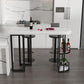 Marble Stone Indoor White Bistro Bar Table Storage Fixed Table Modern Counter Wine Table Clearhalo 'Bar Furniture' 'Bar Tables' 'bar_tables' 'Furniture' 'furniture_bar_tables' 'Kitchen & Dining Furniture' 'kitchen&dining_furn' 'kitchen' 4241293