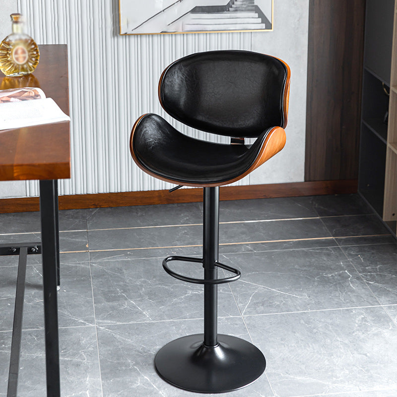 Scandinavian Adjustable Height Metal Counter Stools Wood Low Back Bar Stools (Set of 2) Clearhalo 'Bar Furniture' 'Bar Stools' 'bar_stools' 'furn' 'furn_bar_stools' 'furniture_bar_stools' 'Kitchen & Dining Furniture' 'kitchen&dining_furn' 'kitchen' 'kitchen_furn' Furniture' 4241345