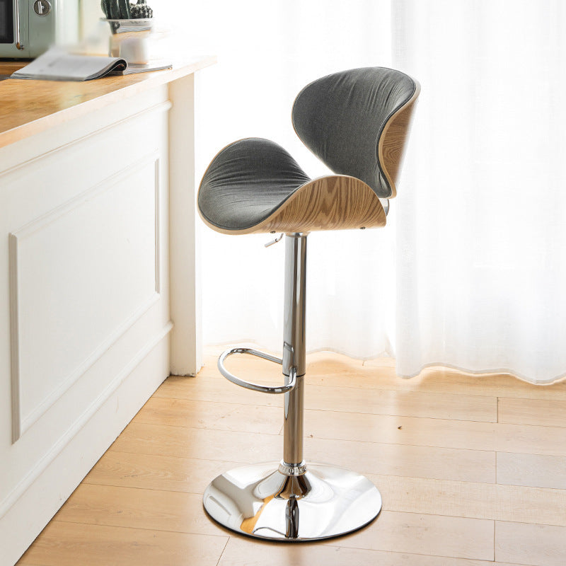 Scandinavian Adjustable Height Metal Counter Stools Wood Low Back Bar Stools (Set of 2) Clearhalo 'Bar Furniture' 'Bar Stools' 'bar_stools' 'furn' 'furn_bar_stools' 'furniture_bar_stools' 'Kitchen & Dining Furniture' 'kitchen&dining_furn' 'kitchen' 'kitchen_furn' Furniture' 4241352