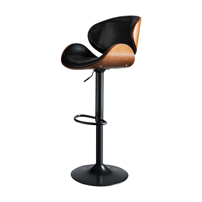 Scandinavian Adjustable Height Metal Counter Stools Wood Low Back Bar Stools (Set of 2) Clearhalo 'Bar Furniture' 'Bar Stools' 'bar_stools' 'furn' 'furn_bar_stools' 'furniture_bar_stools' 'Kitchen & Dining Furniture' 'kitchen&dining_furn' 'kitchen' 'kitchen_furn' Furniture' 4241354