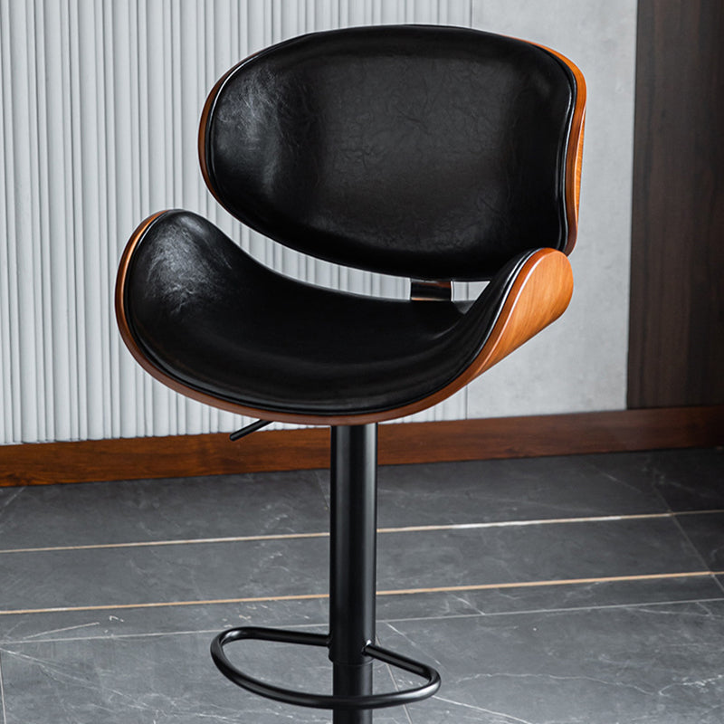 Scandinavian Adjustable Height Metal Counter Stools Wood Low Back Bar Stools (Set of 2) Clearhalo 'Bar Furniture' 'Bar Stools' 'bar_stools' 'furn' 'furn_bar_stools' 'furniture_bar_stools' 'Kitchen & Dining Furniture' 'kitchen&dining_furn' 'kitchen' 'kitchen_furn' Furniture' 4241358