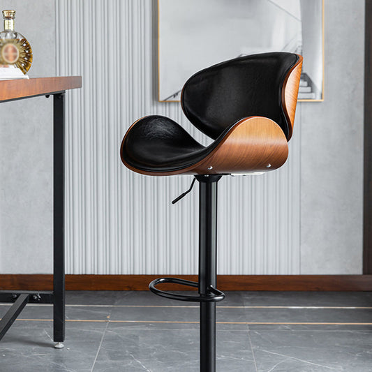 Scandinavian Adjustable Height Metal Counter Stools Wood Low Back Bar Stools (Set of 2) Clearhalo 'Bar Furniture' 'Bar Stools' 'bar_stools' 'furn' 'furn_bar_stools' 'furniture_bar_stools' 'Kitchen & Dining Furniture' 'kitchen&dining_furn' 'kitchen' 'kitchen_furn' Furniture' 4241360