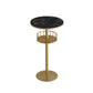 Contemporary Marble Pedestal Pub Bar Table Balcony Event and Cocktail Table with Storage Gold Black Round Clearhalo 'Bar Furniture' 'Bar Tables' 'bar_tables' 'Furniture' 'furniture_bar_tables' 'Kitchen & Dining Furniture' 'kitchen&dining_furn' 'kitchen' 4241410