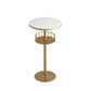 Contemporary Marble Pedestal Pub Bar Table Balcony Event and Cocktail Table with Storage Gold White Round Clearhalo 'Bar Furniture' 'Bar Tables' 'bar_tables' 'Furniture' 'furniture_bar_tables' 'Kitchen & Dining Furniture' 'kitchen&dining_furn' 'kitchen' 4241411
