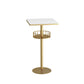 Contemporary Marble Pedestal Pub Bar Table Balcony Event and Cocktail Table with Storage Gold White Square Clearhalo 'Bar Furniture' 'Bar Tables' 'bar_tables' 'Furniture' 'furniture_bar_tables' 'Kitchen & Dining Furniture' 'kitchen&dining_furn' 'kitchen' 4241415